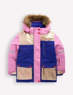 Boden Manteaux & Vestes-Manteau imperméable toutes saisons Colourblock métallisé rose