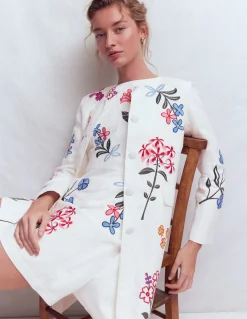 Boden Ensembles Assortis|Manteaux & Vestes-Manteau long brodé Brodé ivoire