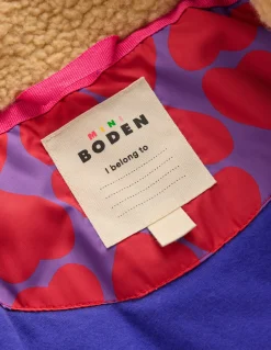 Boden Manteaux & Vestes-Manteau long cosy Imprimé cœur violet