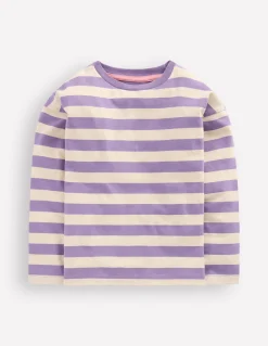 Boden Tops & T-Shirts-Marinière décontractée Rayé violet/gris chiné