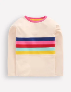 Boden Tops & T-Shirts-Marinière décontractée Rayé avoine chiné