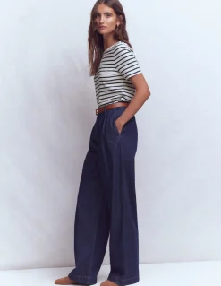 Boden Tops & T-Shirts-Marinière Olivia à manches courtes Ivoire, bleu marine