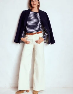 Boden Tops & T-Shirts-Marinière Olivia à manches longues Bleu marine, ivoire