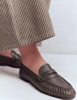 Boden Tenues De Travail|Mocassins-Mocassins à semelles ultra-souples Vert olive profond