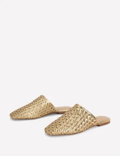 Boden Mocassins|Chaussures Plates-Mocassins façon mules Tissage doré