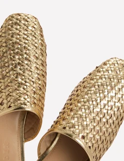 Boden Mocassins|Chaussures Plates-Mocassins façon mules Tissage doré