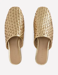 Boden Mocassins|Chaussures Plates-Mocassins façon mules Tissage doré