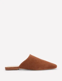 Boden Mocassins|Chaussures Plates-Mocassins façon mules Daim fauve