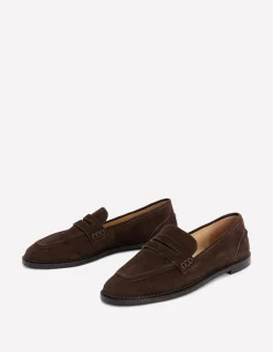 Boden Tenues De Travail|Mocassins-Mocassins Nya Daim chocolat amer
