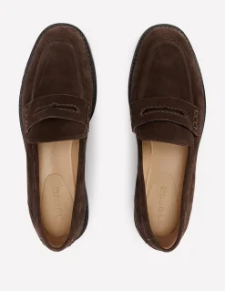 Boden Tenues De Travail|Mocassins-Mocassins Nya Daim chocolat amer