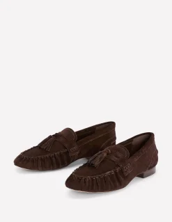 Boden Tenues De Travail|Mocassins-Mocassins souples à fronces Chocolat