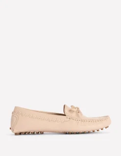 Boden Mocassins|Chaussures Plates-Mocassins souples Heidi à surpiqûres Écru