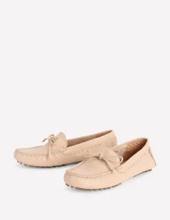 Boden Mocassins|Chaussures Plates-Mocassins souples Heidi à surpiqûres Écru