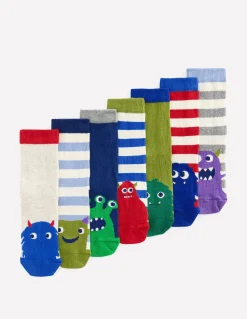 Boden Chaussettes & Sous-Vêtements-7 paires de chaussettes Monstres