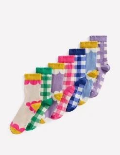 Boden Chaussettes & Collants-7 paires de chaussettes Fleur