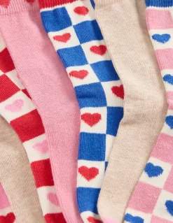 Boden Chaussettes & Collants-7 paires de chaussettes Cœurs