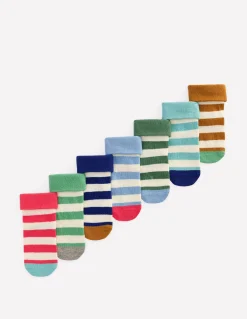 Boden Chaussettes & Sous-Vêtements-7 paires de chaussettes bébé Rayé