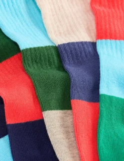 Boden Chaussettes & Sous-Vêtements-5 paires de chaussettes côtelées garçon Colourblock