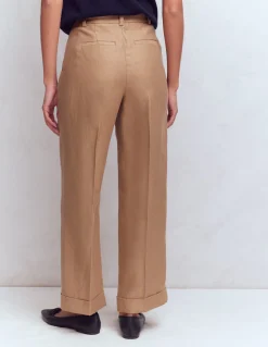 Boden Tenues De Travail|Pantalons-Pantacourt Chiswick à revers Amphore