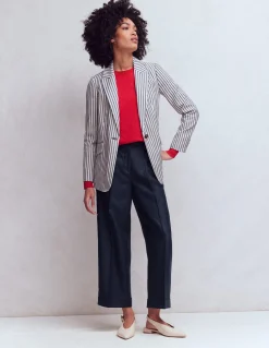 Boden Tenues De Travail|Pantalons-Pantacourt Chiswick à revers Bleu marine