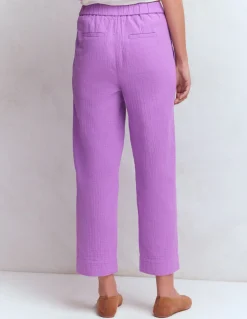 Boden Pantalons-Pantacourt double-étoffe Violet améthyste