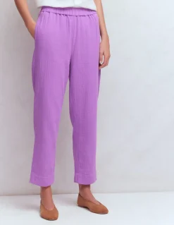 Boden Pantalons-Pantacourt double-étoffe Violet améthyste