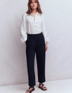 Boden Pantalons-Pantacourt double-étoffe Bleu marine