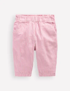Boden Pantalons & Leggings-Pantalon à enfiler en coton Rayé rose