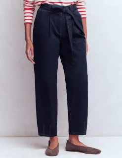 Boden Pantalons-Pantalon ample à ceinture Bleu marine