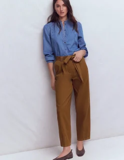 Boden Pantalons-Pantalon ample à ceinture Pain d'épices