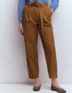 Boden Pantalons-Pantalon ample à ceinture Pain d'épices
