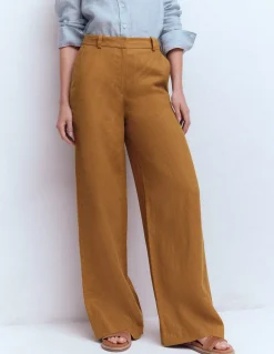 Boden Pantalons-Pantalon Belgravia en lin Pain d'épices