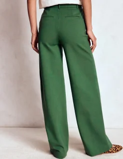 Boden Tenues De Travail|Pantalons-Pantalon Belgravia en point de Rome Vert chasseur