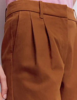 Boden Pantalons-Pantalon Bloomsbury en coton Brun roux