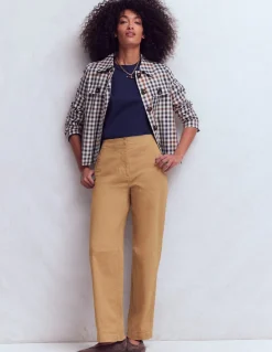 Boden Pantalons-Pantalon chino ample Cappuccino