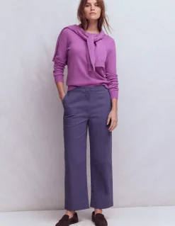 Boden Pantalons-Pantalon chino ample Chardon violet