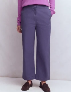 Boden Pantalons-Pantalon chino ample Chardon violet
