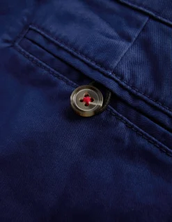Boden Pantalons-Pantalon chino classique Bleu marine universitaire