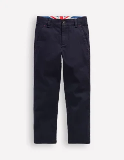 Boden Pantalons-Pantalon chino classique Bleu Marine Foncé