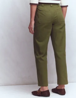 Boden Pantalons-Pantalon chino droit Chevrons vert des bois