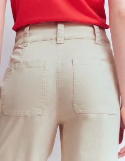 Boden Pantalons-Pantalon chino droit Lait d'amande