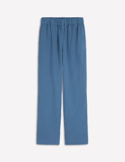 Boden Pantalons-Pantalon double-étoffe à enfiler Bleu tourmaline