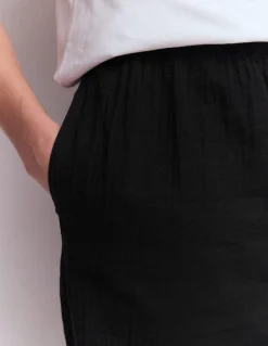 Boden Pantalons-Pantalon double-étoffe à enfiler Noir