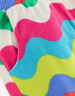 Boden Pantalons|Ensembles Assortis-Pantalon droit en éponge Bunt Wellen Streifen