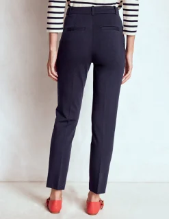 Boden Tenues De Travail|Pantalons-Pantalon Highgate en point de Rome Bleu Marine, Petits Pois