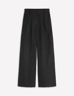 Boden Pantalons-Pantalon Kensington en lin Noir