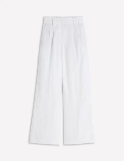 Boden Pantalons-Pantalon Kensington en lin Blanc