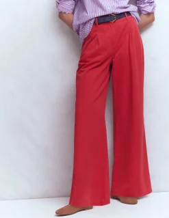 Boden Pantalons-Pantalon large Kensington Rouge coquelicot