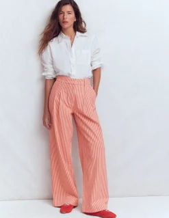 Boden Pantalons-Pantalon large Kensington Coutil rouge