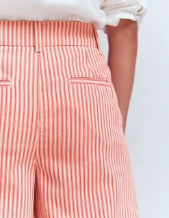 Boden Pantalons-Pantalon large Kensington Coutil rouge